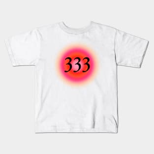 333 Angel Numbers Support Glowing Aura Kids T-Shirt